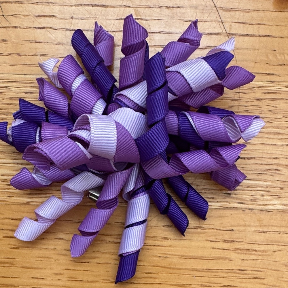 Vibrant Kids Ribbon Hair Clips Set - Picture 5 of 9